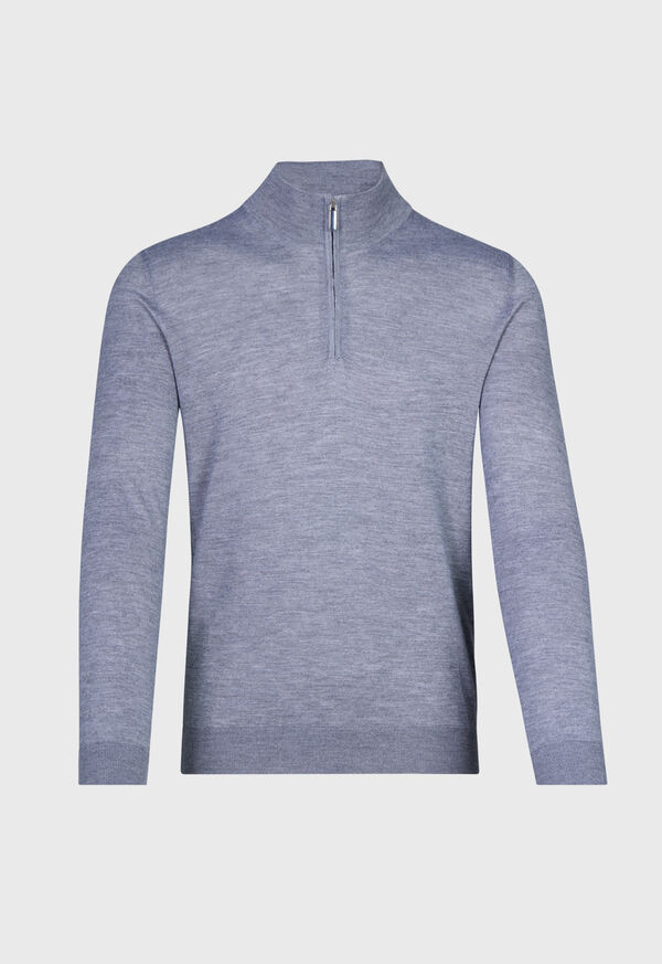 Paul Stuart Cashmere & Silk Quarter Zip Pullover
