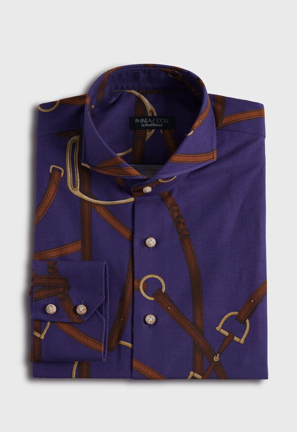 Paul Stuart Printed Cotton Flannel Shirt, image 1