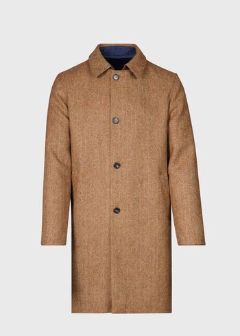 Paul Stuart Shetland Wool Herringbone Reversible Coat