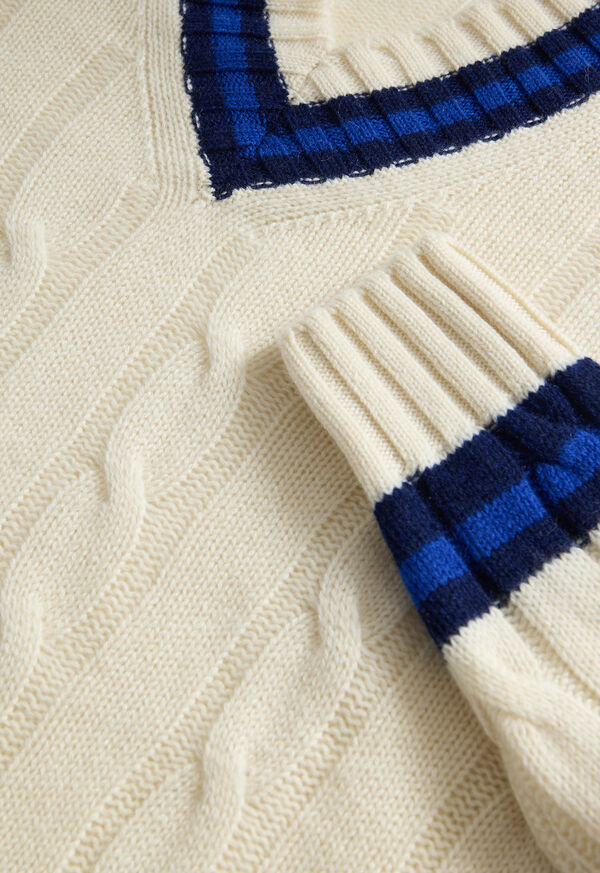 Paul Stuart Cashmere V-Neck Tennis Sweater, image 2