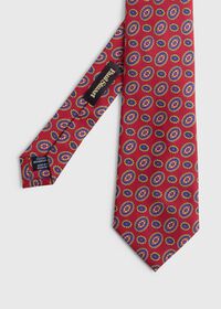 Paul Stuart Printed Silk Tossed Oval Tie, thumbnail 1