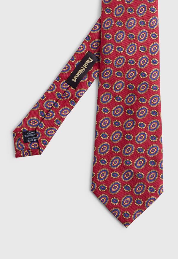 Paul Stuart Printed Silk Tossed Oval Tie, image 1