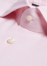 Paul Stuart Pink Mini Houndstooth Dress Shirt, thumbnail 2
