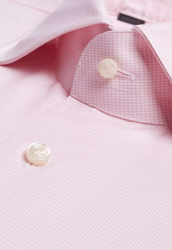 Paul Stuart Pink Mini Houndstooth Dress Shirt, image 2