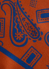 Paul Stuart Graphic Paisley Print Pocket Square, thumbnail 3