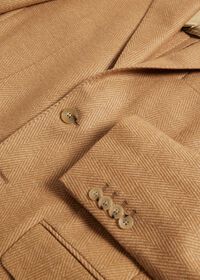 Paul Stuart Camel Herringbone Wool Jacket, thumbnail 2