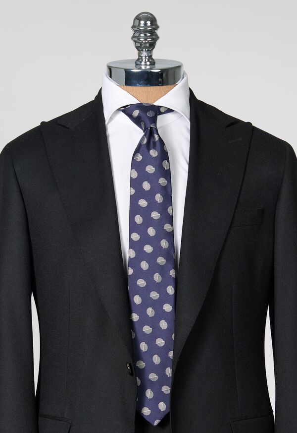 Paul Stuart Deco Dot Woven Silk Tie, image 2