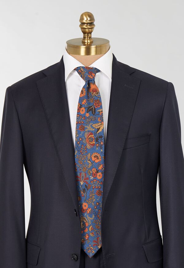 Paul Stuart Printed Wool Floral and Vine Tie, image 2