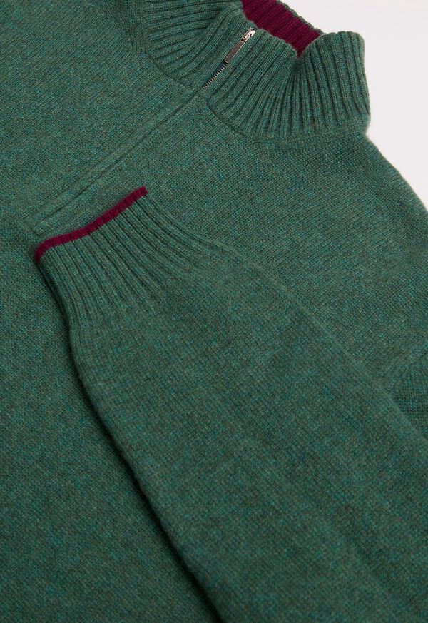 Paul Stuart Cashmere Quarter Zip Mock Neck Sweater, image 2