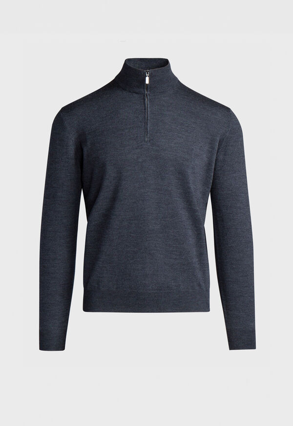 Paul Stuart Merino Wool Quarter Zip Sweater, image 1