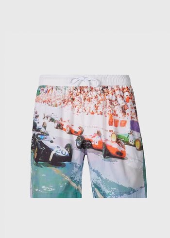 Paul Stuart Racing Car Swim Trunk
