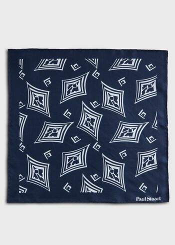 Paul Stuart Geometric Print Pocket Square