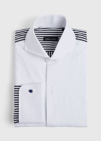 Paul Stuart Black and White Stripe Bib Tuxedo Shirt, thumbnail 1