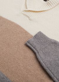 Paul Stuart Wool Blend Color-block Shawl Collar Pullover Sweater, thumbnail 2