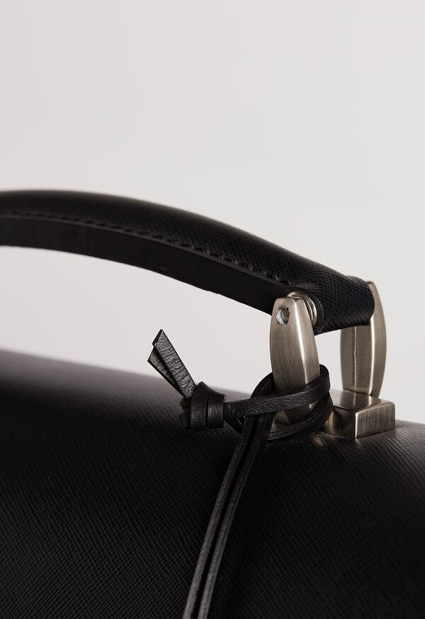 Paul Stuart Single Gusset Briefcase With Curved Front Pocket, image 5