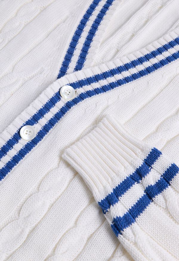 Paul Stuart Cotton Tennis Cardigan, image 2