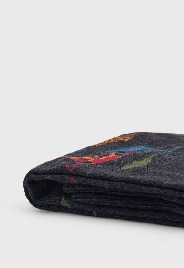Paul Stuart Cotton Blend Motif Floral Sock, image 2