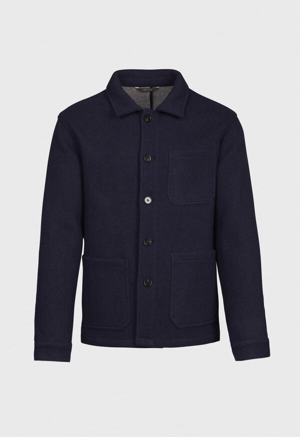 Paul Stuart Double Face Knitted Felt Overshirt Jacket, image 1