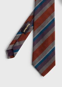 Paul Stuart Printed Multi Color Stripe Tie, thumbnail 1