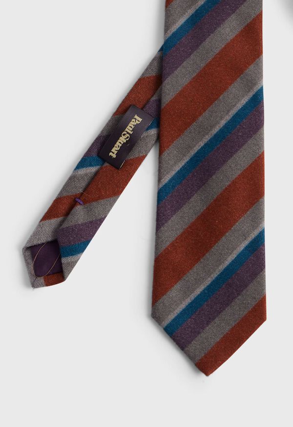 Paul Stuart Printed Multi Color Stripe Tie, image 1