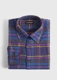 Paul Stuart Flannel Plaid Sport Shirt, thumbnail 1