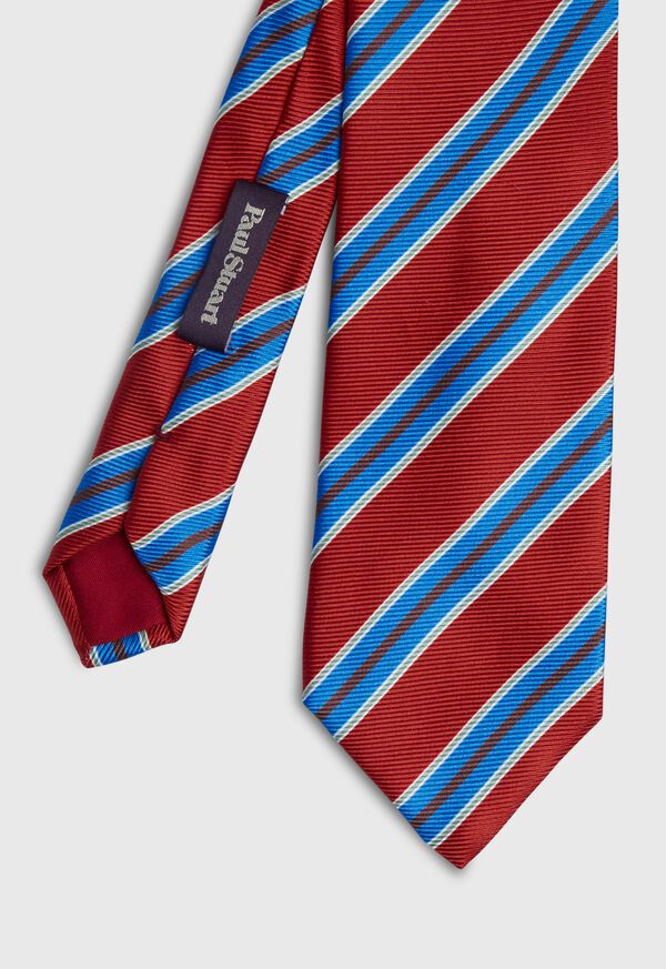 Paul Stuart Printed Bold Stripe Tie, image 1
