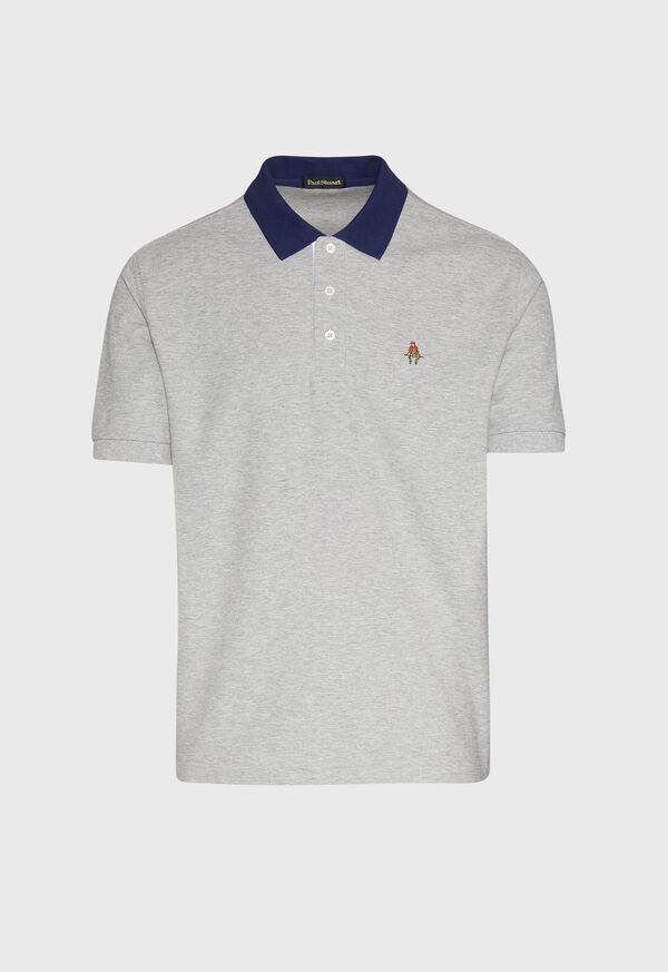 Paul Stuart Tri-Color Cotton Pique Logo Polo, image 1