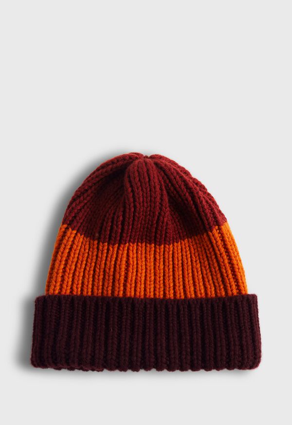 Paul Stuart Cashmere Tri Color Beanie, image 1