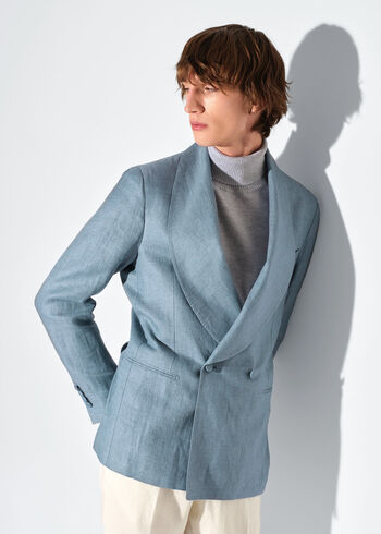 Paul Stuart Linen Double Breasted Dinner Jacket