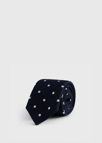 Paul Stuart Woven Silk & Wool Dot Tie