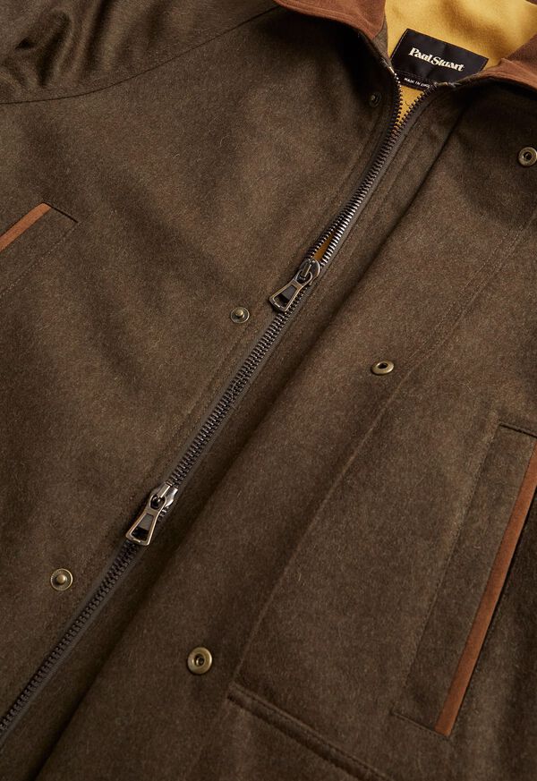Paul Stuart Wool Loden Field Coat with Contrast Interior, image 4