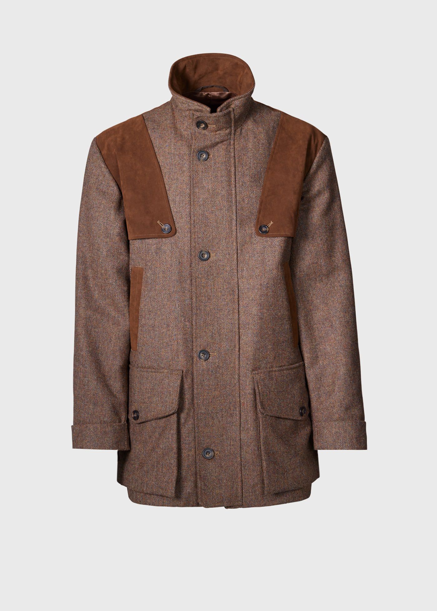 Tweed Hunting Jacket with Suede Trim