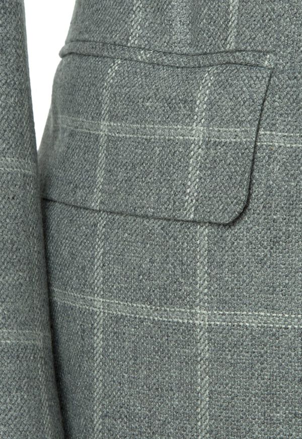 Paul Stuart Grey & White Windowpane Jacket, image 3