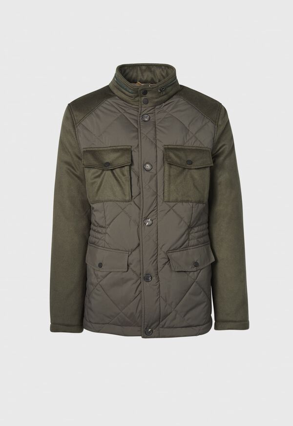 Paul Stuart Cashmere and Microfiber Quilted Field Jacket, image 1