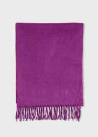 Paul Stuart Cashmere Solid Color Scarf with Embroidered Logo, thumbnail 21