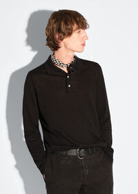 Paul Stuart Linen & Cotton Long Sleeve Polo, thumbnail 2