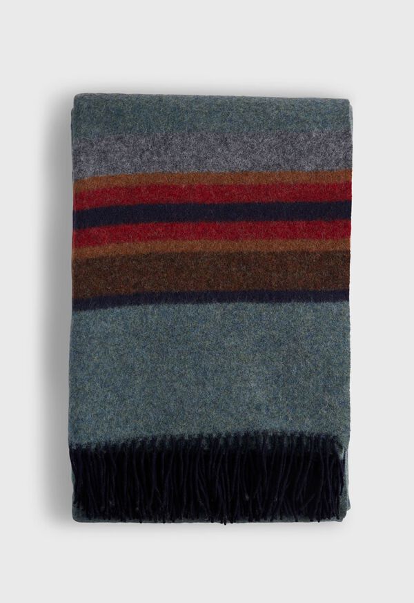 Paul Stuart Striped Wool Blanket, image 2