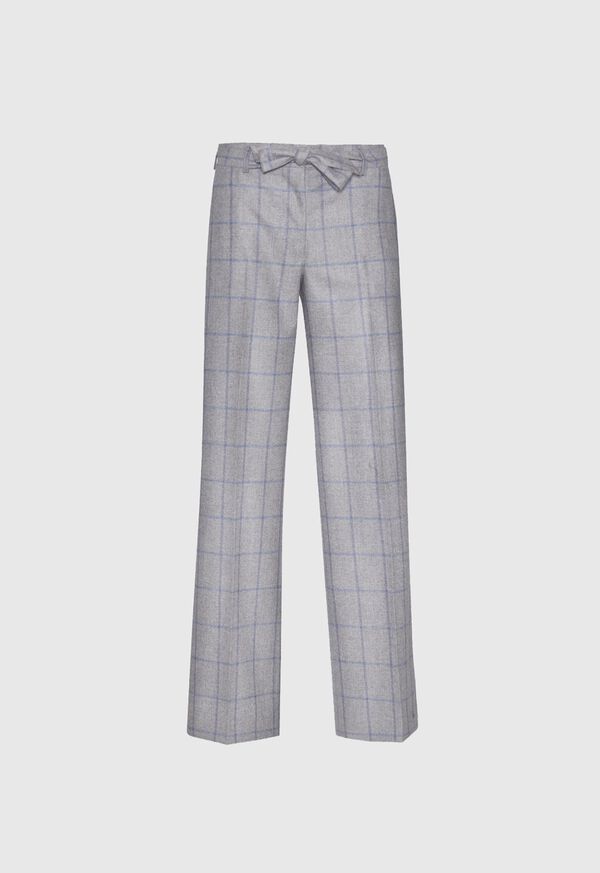 Paul Stuart Wool Windowpane Trouser with Belt, image 1