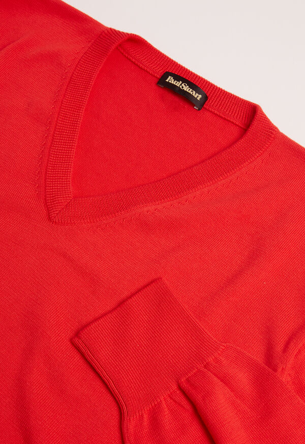 Paul Stuart Pima Cotton V-Neck Sweater, image 8