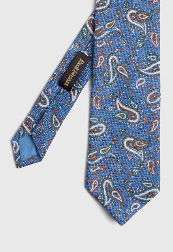 Paul Stuart Linen Paisley Tie, image 1