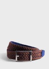 Paul Stuart Woven Suede and Wool Reversible Belt, thumbnail 3