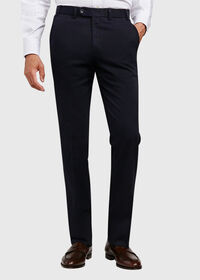 Paul Stuart Blue Cotton Stretch Twill Pant, thumbnail 2