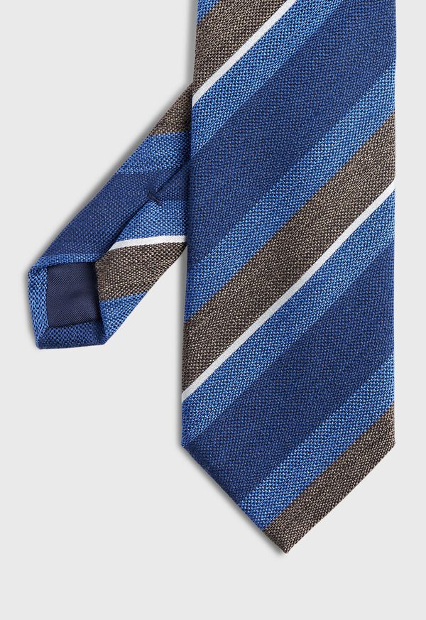 Paul Stuart Multi Colored Textured Stripe Tie, image 1