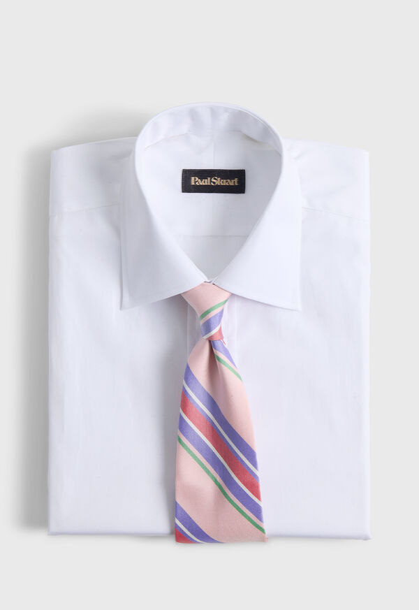 Paul Stuart Woven Silk Oxford Stripe Tie, image 2