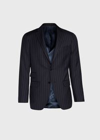 Paul Stuart Navy Pinstripe Wool Suit, thumbnail 3