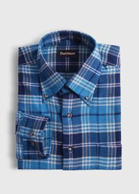Paul Stuart Flannel Plaid Sport Shirt, thumbnail 1