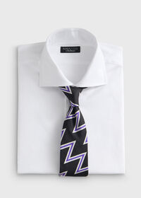 Paul Stuart Silk Woven Zig Zag Tie, thumbnail 2