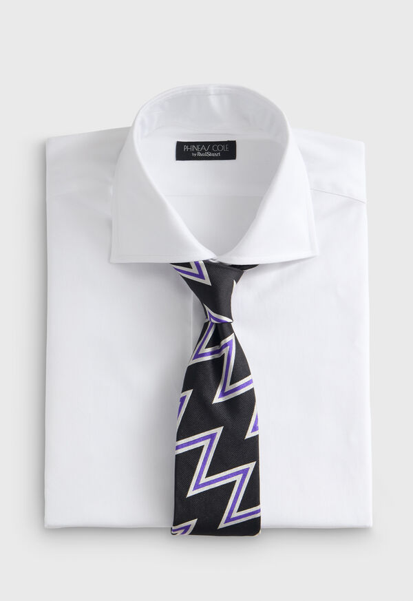 Paul Stuart Silk Woven Zig Zag Tie, image 2