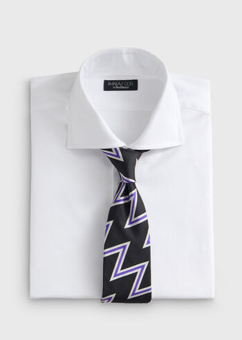 Paul Stuart Silk Woven Zig Zag Tie