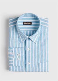 Paul Stuart Linen Stripe Sport Shirt, thumbnail 1